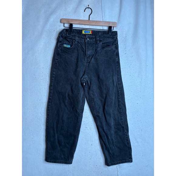Empyre Other - Empyre Loose Fit Skate Jeans Black Denim Boys Sz 25 Adjustable Waist Streetwear
